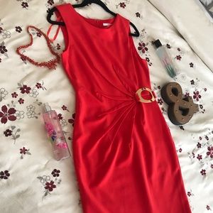 Studio one professional dress red golden midi